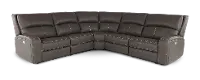Star Gray Haze 5-Piece Power Reclining Sectional with Adjustable Headrests