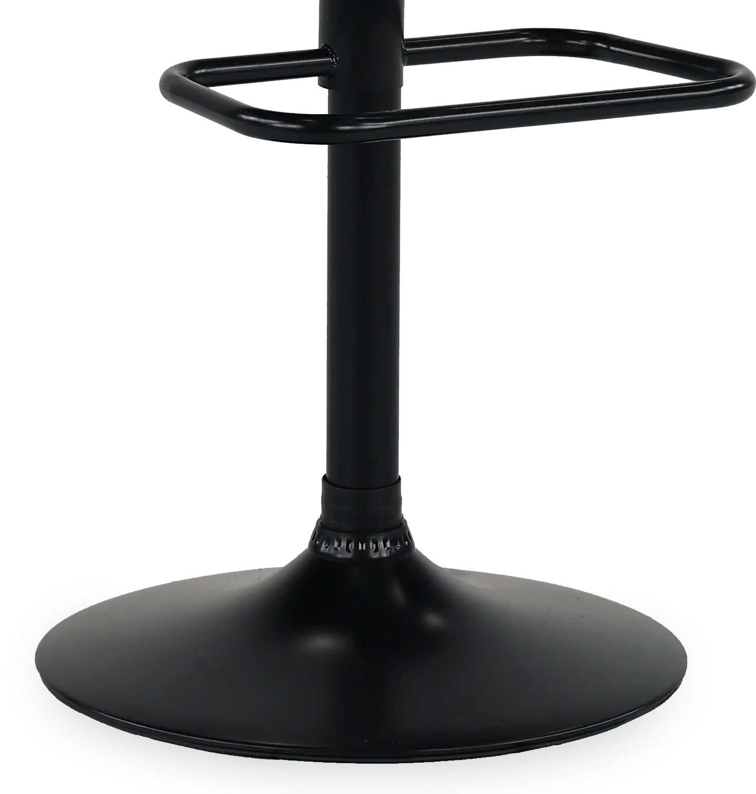 LCLEBABLGR Leland Gray and Black Adjustable Swivel Bar Stool-5