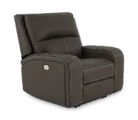 Star Gray Haze Power Recliner with Adjustable Headrest