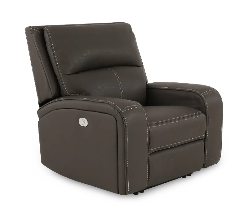 Star Gray Haze Power Recliner with Adjustable Headrest