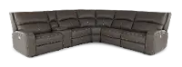 Star Gray Haze 6-Piece Power Reclining Sectional with Adjustable Headrests