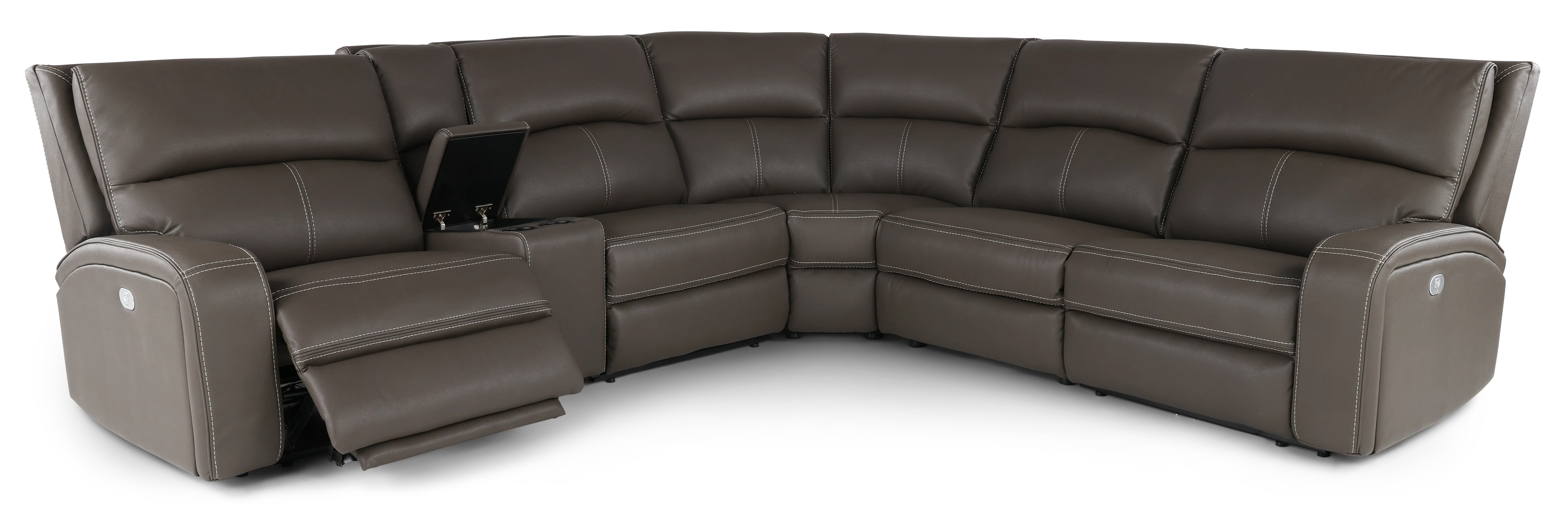 Star Gray Haze 6-Piece Power Reclining Sectional with Adjustable Headrests-4
