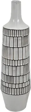 Emilia 15.25  Brown Cream Vase with Narrow Neck
