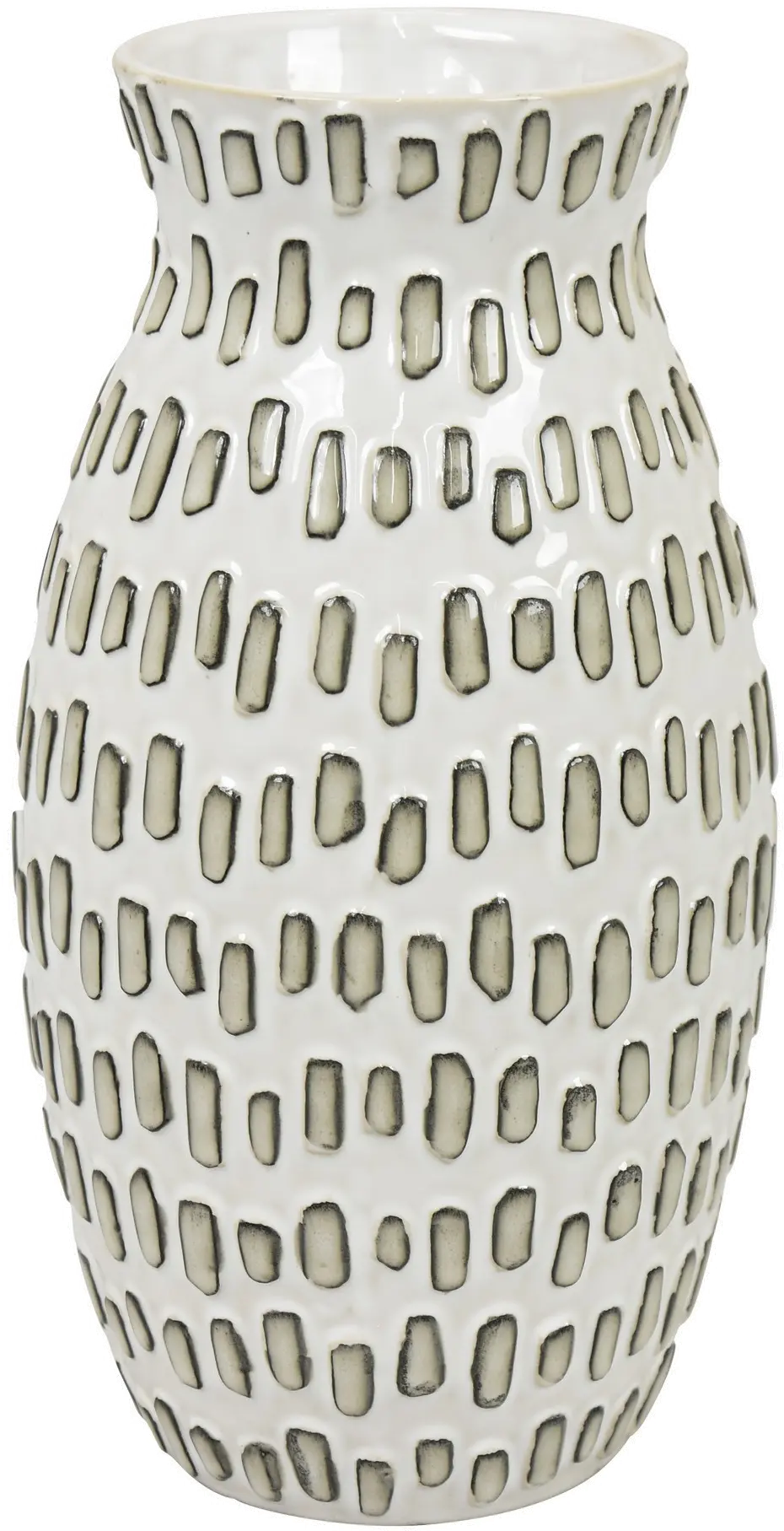 9.5  Vase With Cream and Brown Tones-1