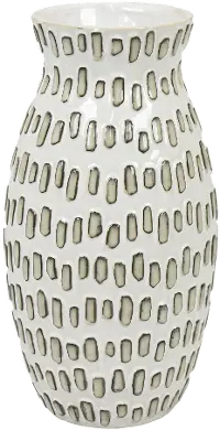 9.5  Vase With Cream and Brown Tones