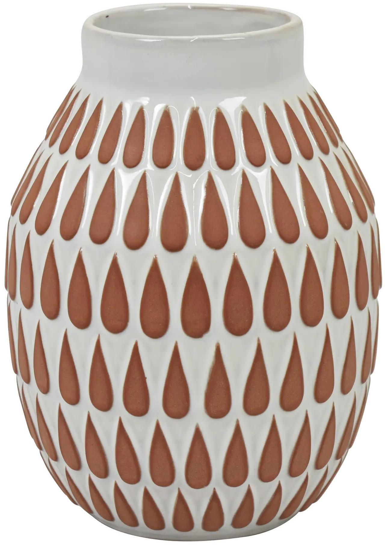 Cream and Rust Vase-1