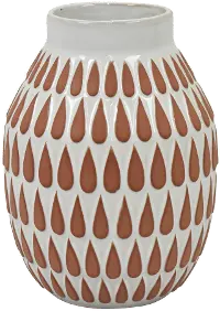Cream and Rust Vase