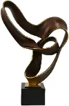 17.75  Abstract Bronze Sculpture