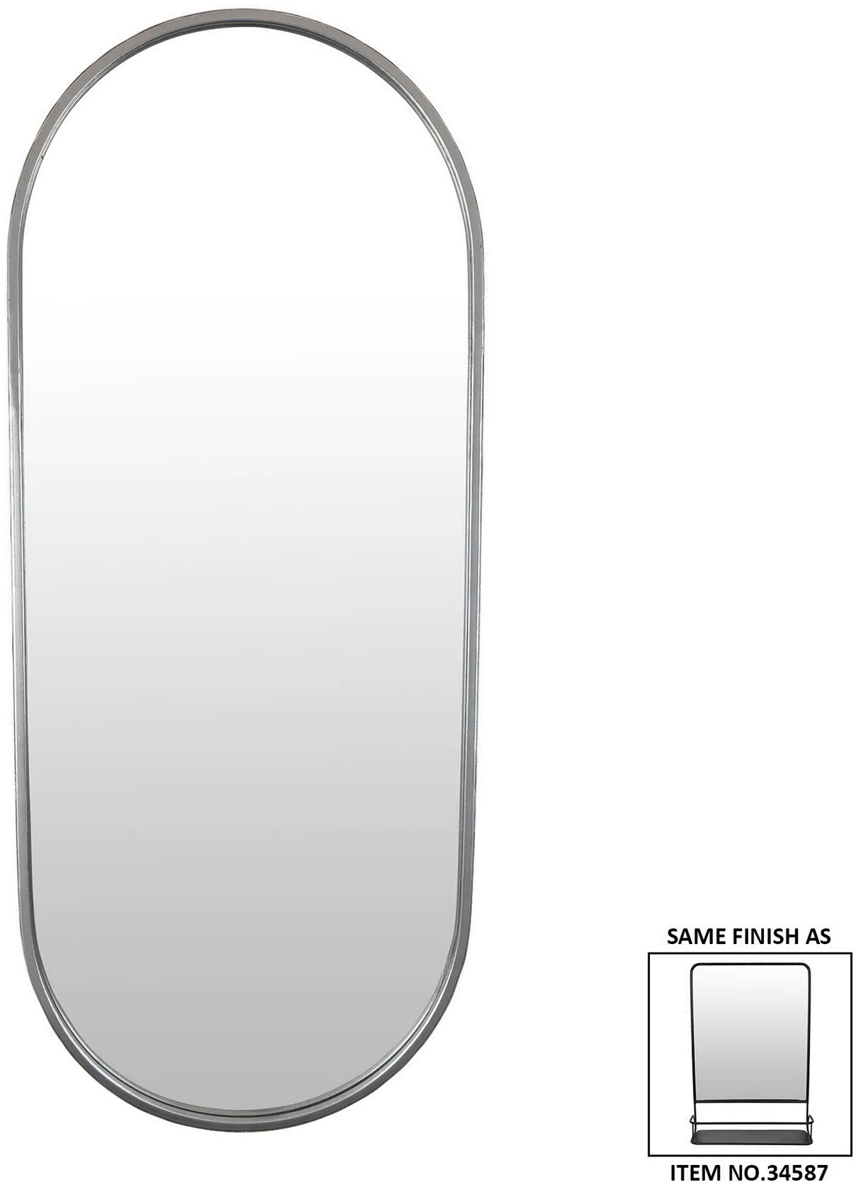 Thelma Soft Black 39.5  Wall Mirror-1