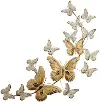 Gold Butterfly Metal Wall Decoration