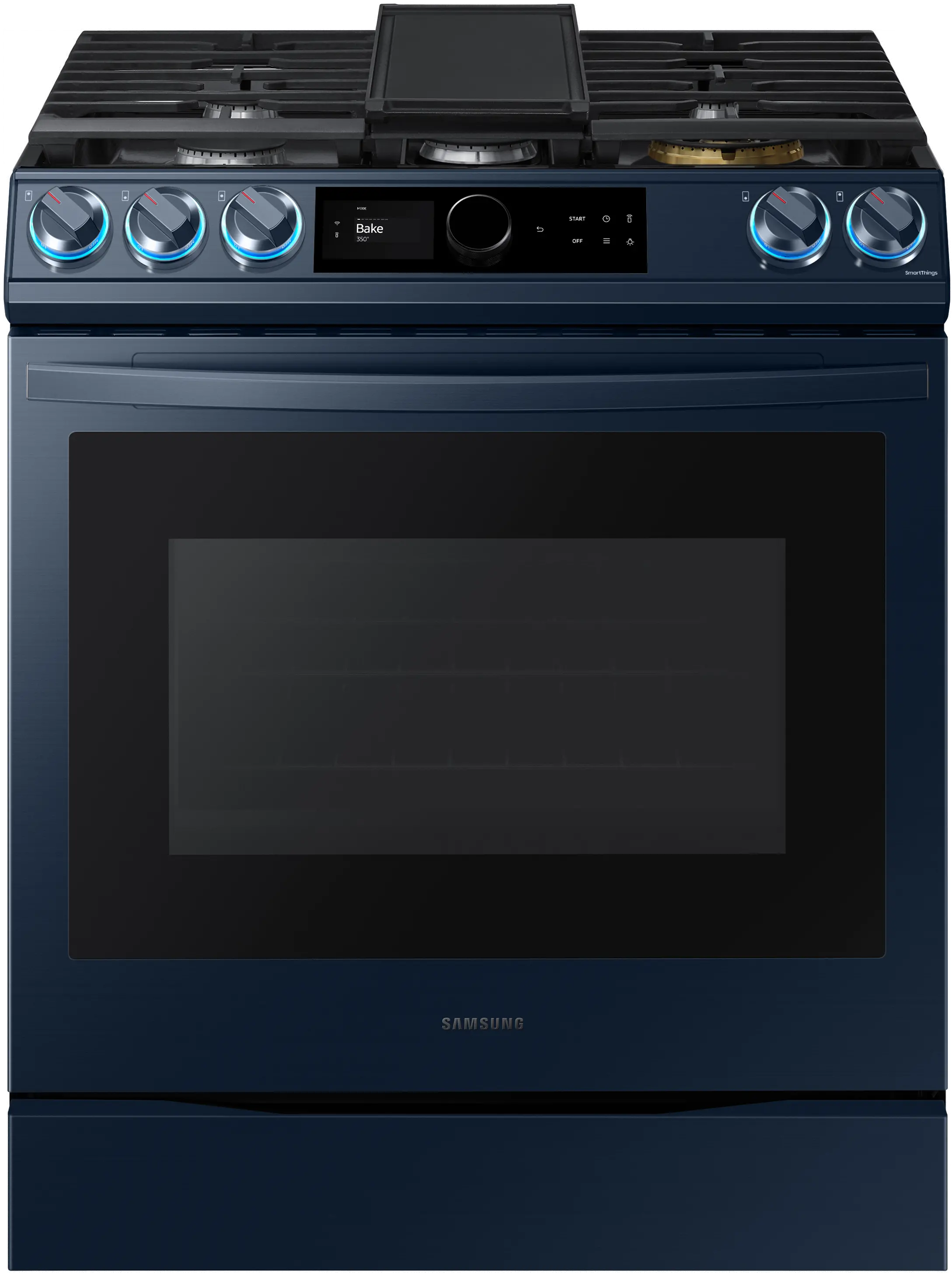 NX60A8711QN Samsung Bespoke 6 cu ft Gas Range - Navy-1