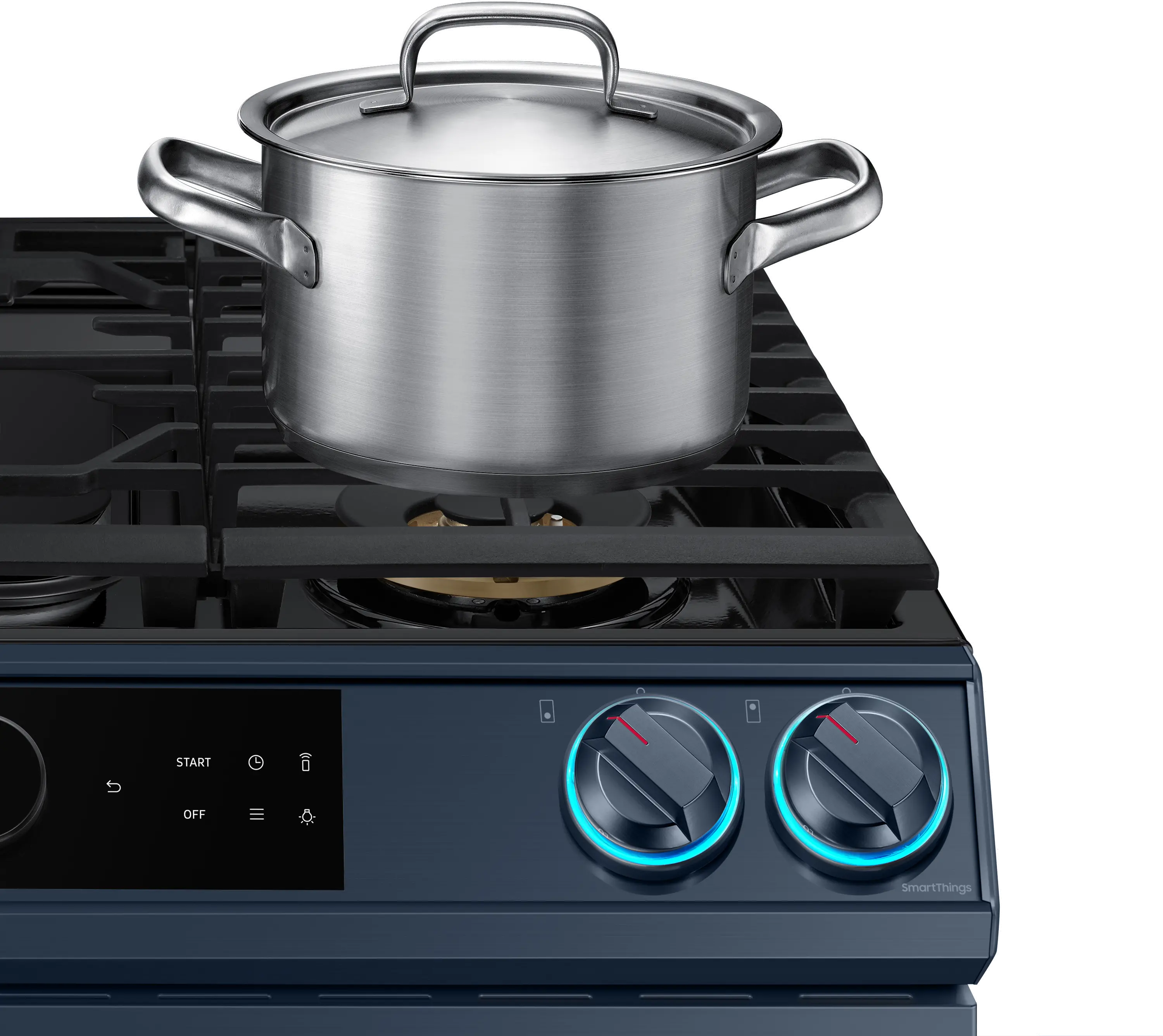NX60A8711QN Samsung Bespoke 6 cu ft Gas Range - Navy-2