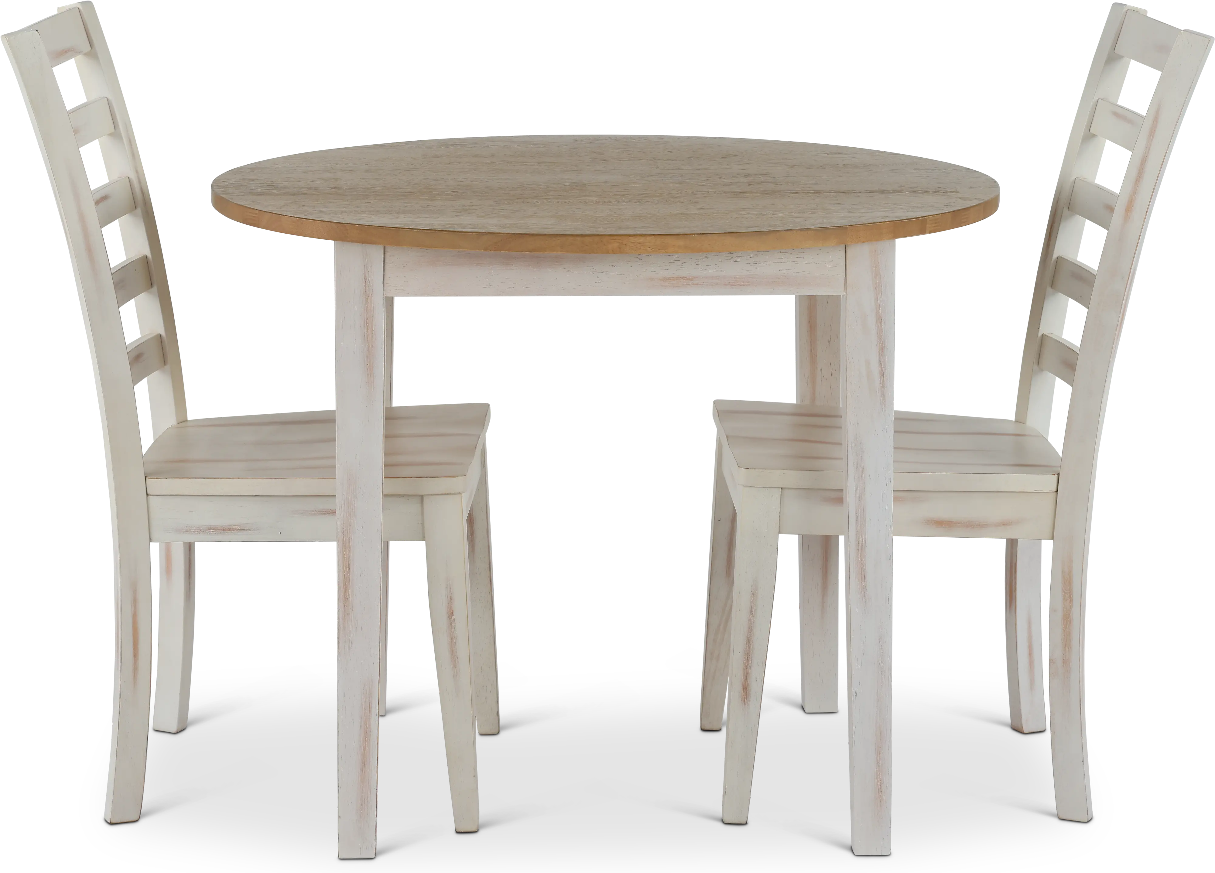 Prescott White and Wheat 3 Piece Dining Room Set-1