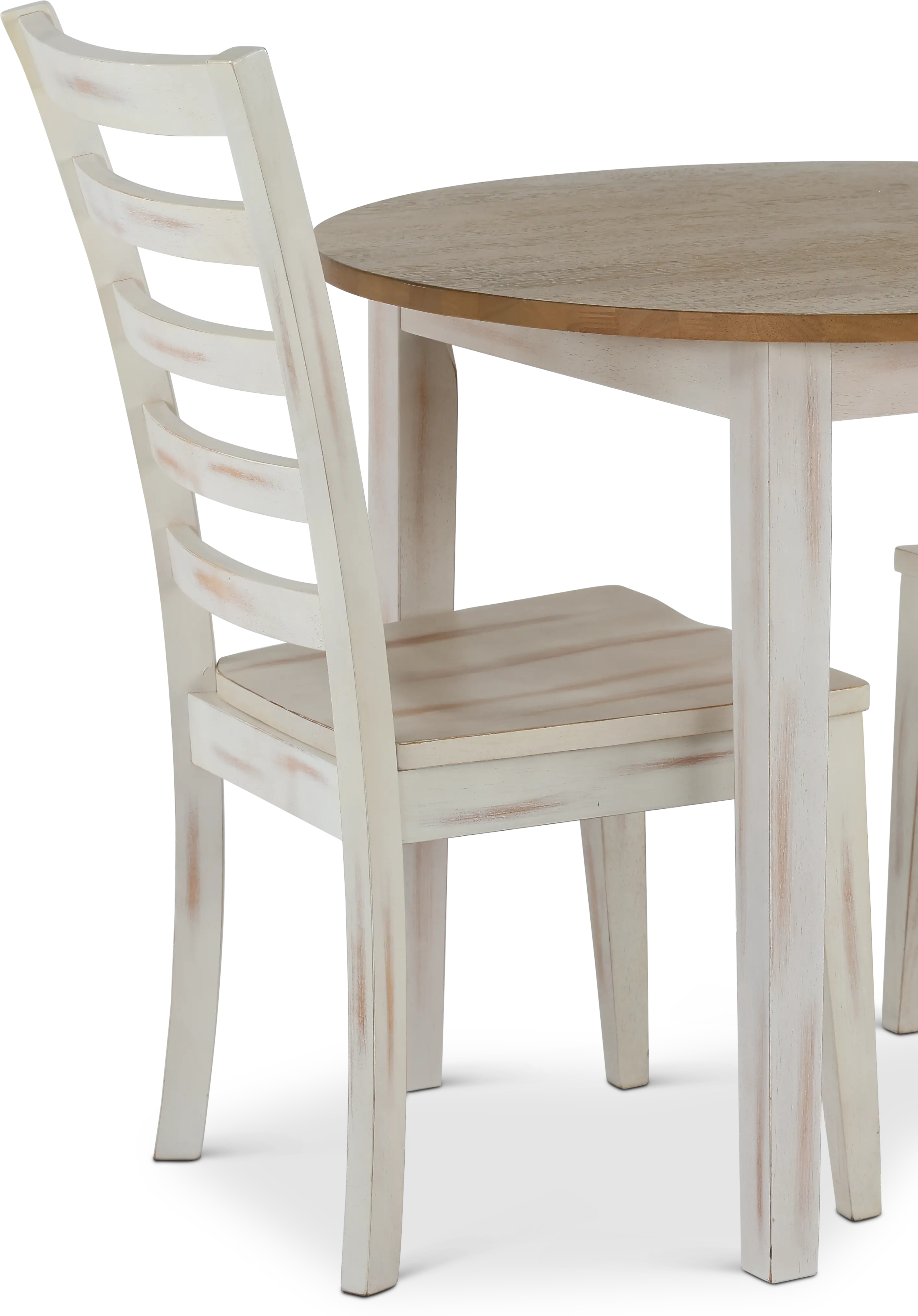 Prescott White and Wheat 3 Piece Dining Room Set-4