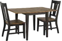Harper Dark Brown 3 Piece Dining Room Set