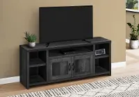 Farmhouse 60 Inch Black Reclaimed Wood TV Stand