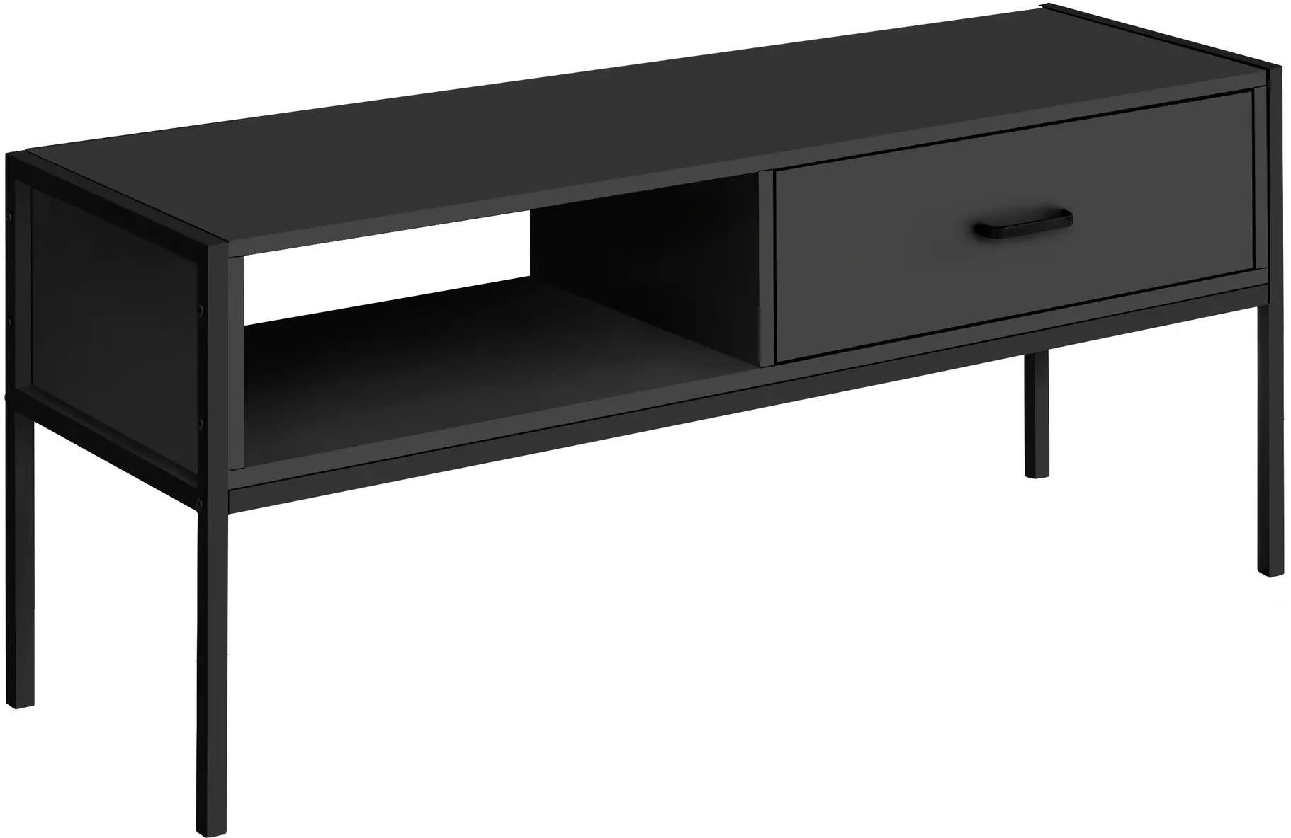 Industrial 48 Inch Black TV Stand-1