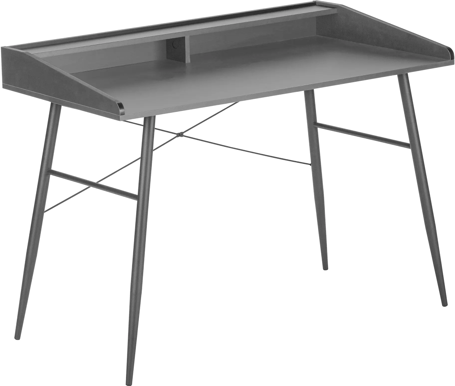 Mid-Century Modern 48 Inch Black Computer Desk-1