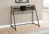 Mid-Century Modern 48  Taupe Computer Desk