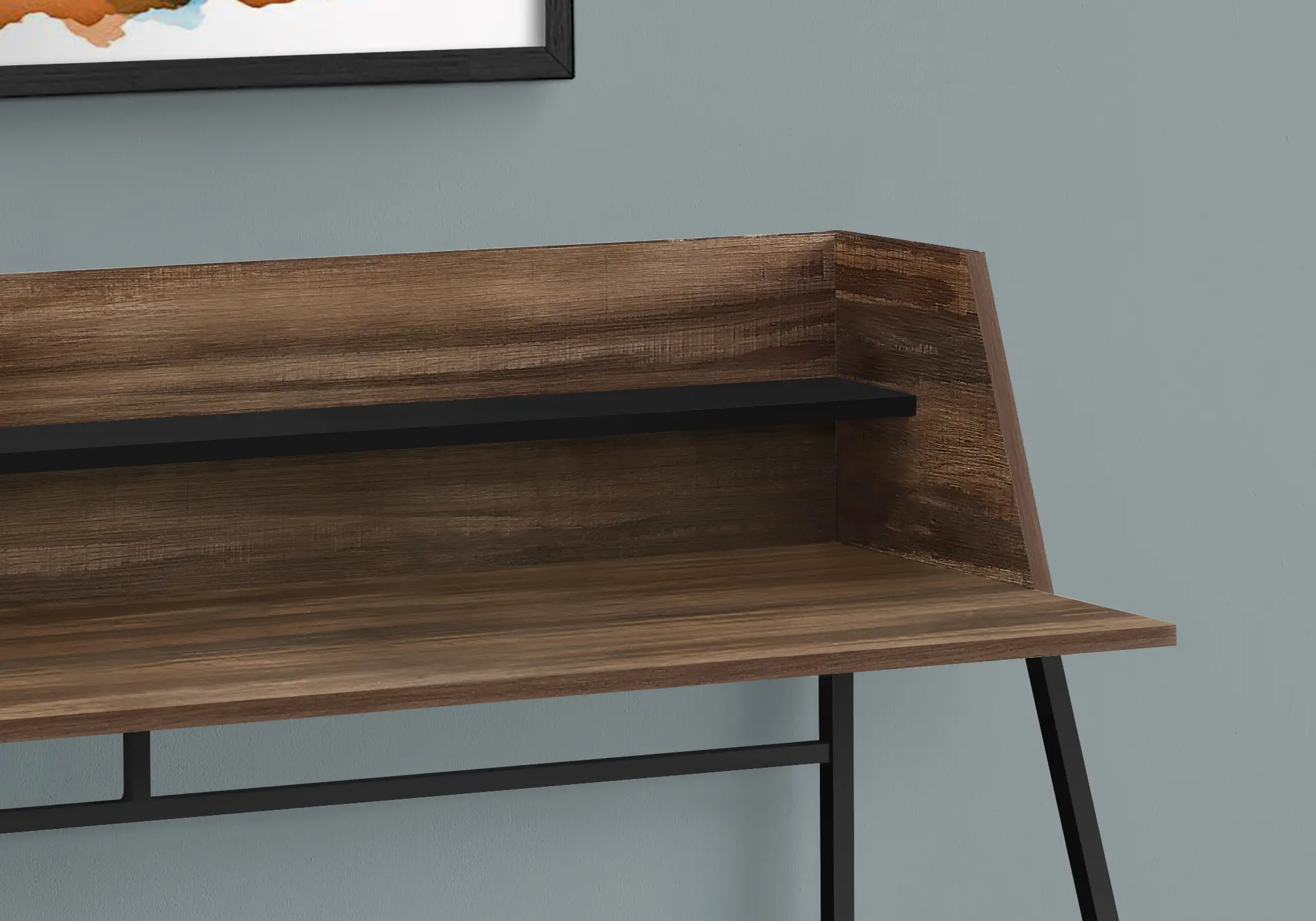 Mid-Century Modern 48  Reclaimed Wood Computer Desk-3