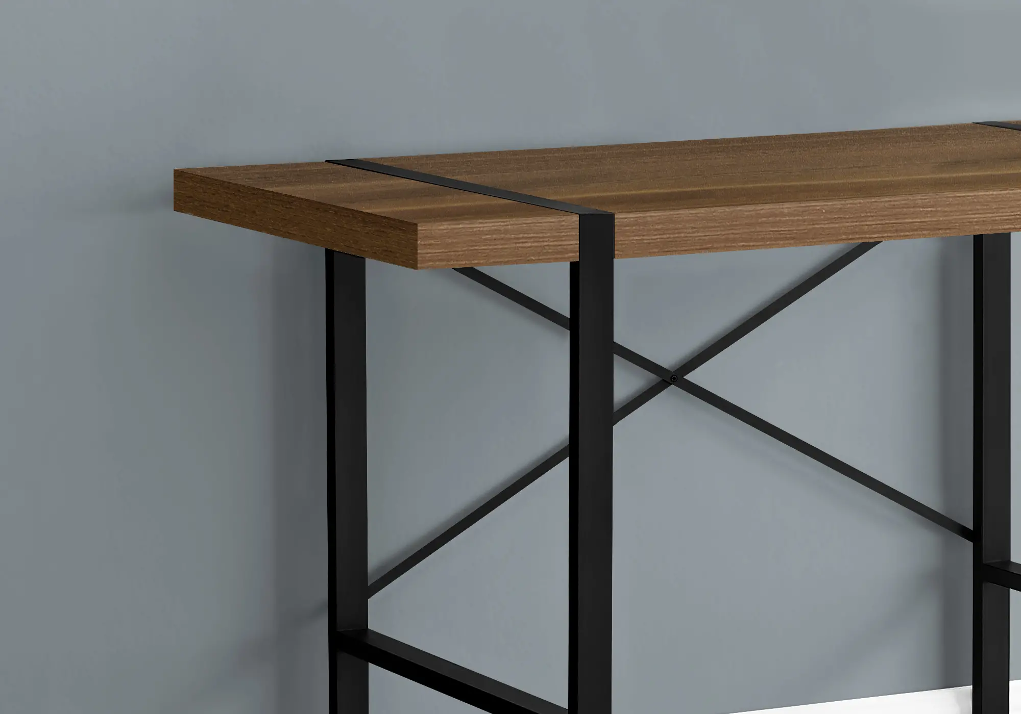 Industrial Walnut Computer Desk-4
