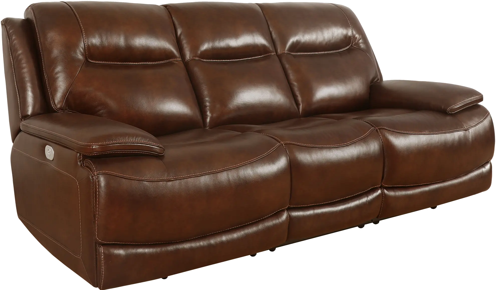 Colossus Brown Leather Power Reclining Sofa-1