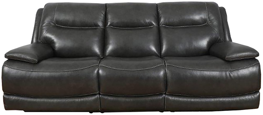 Colossus Dark Gray Leather Power Reclining Sofa