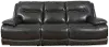 Colossus Dark Gray Leather Power Reclining Sofa