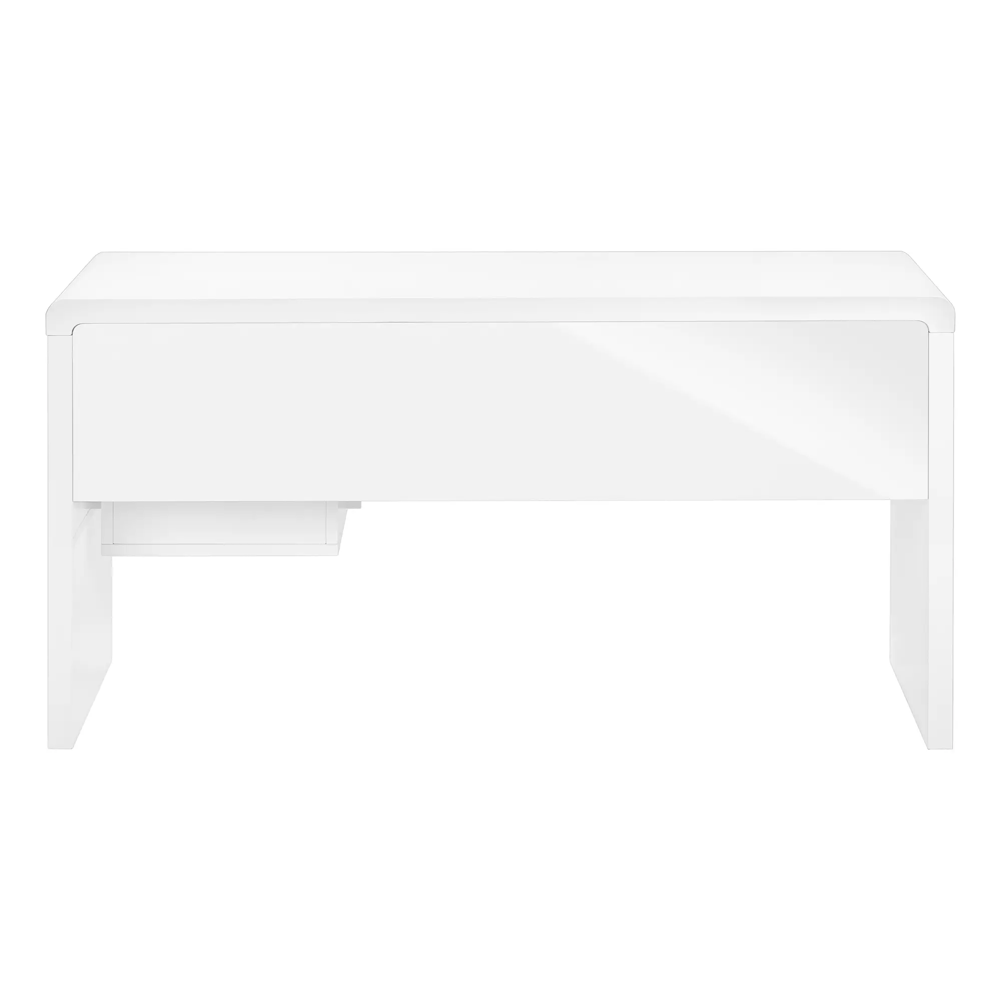 Modern 60  Glossy White Computer Desk-7