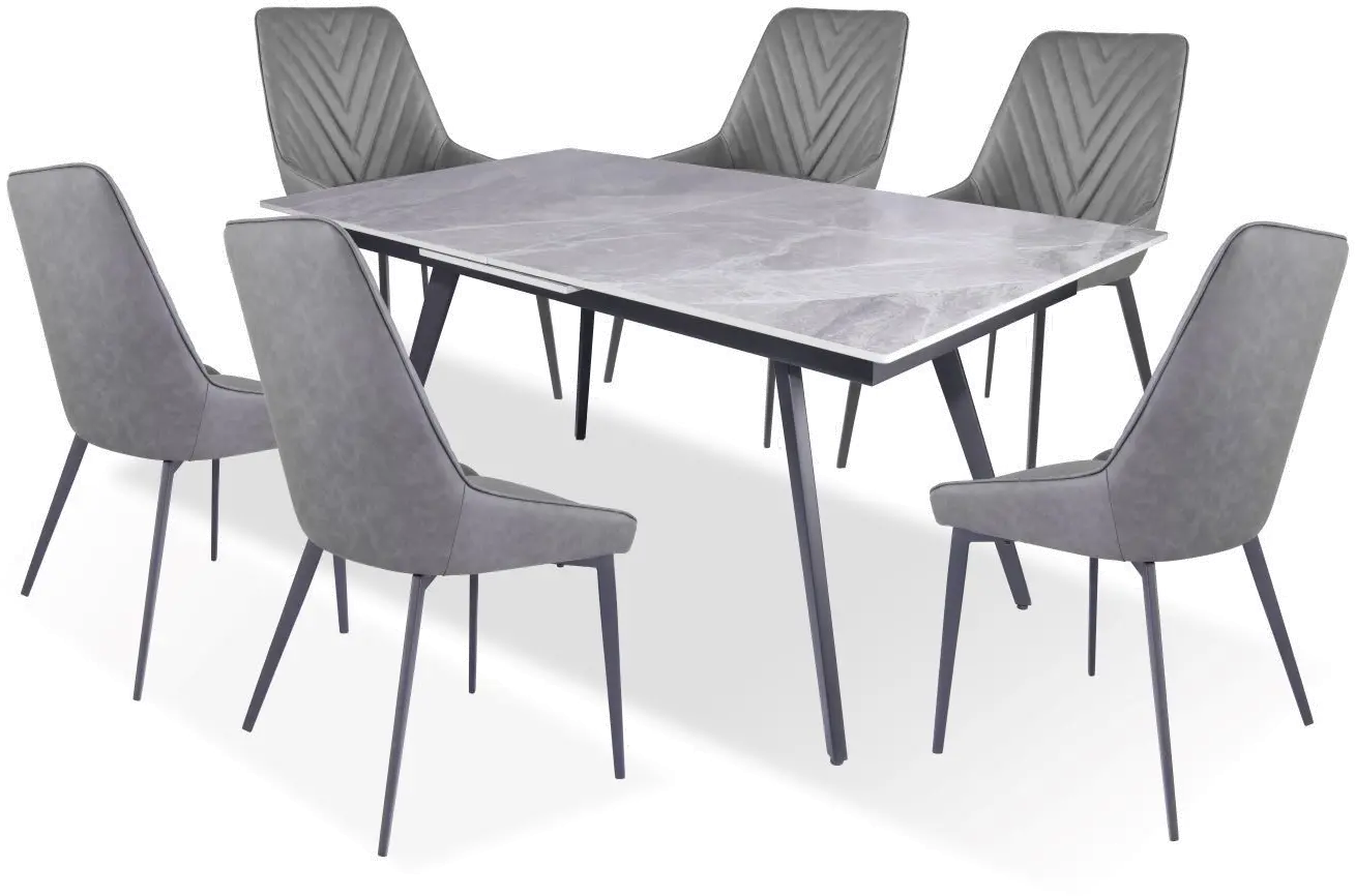 Lucia Gray 5 Piece Dining Room Set-1