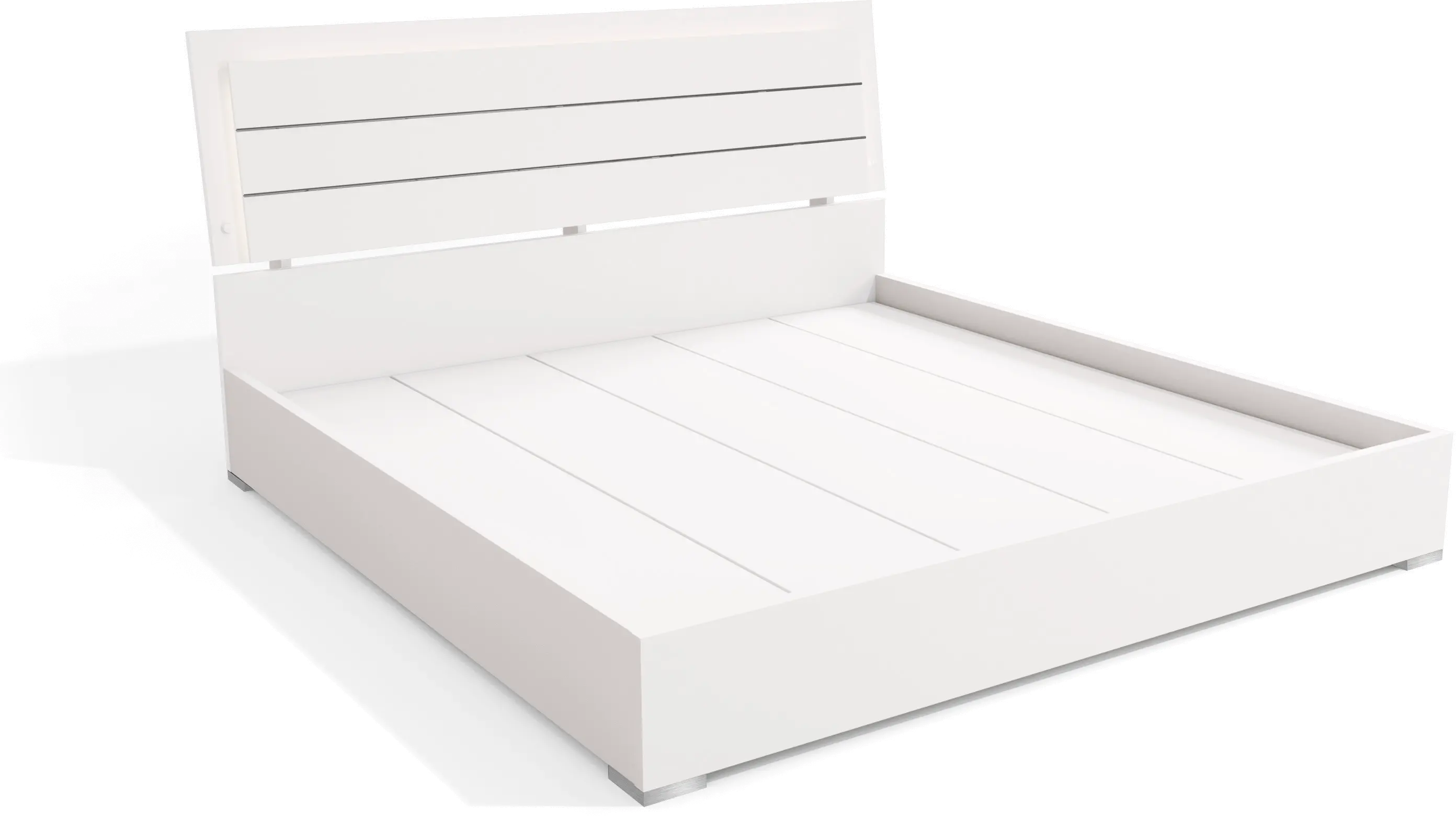 Bella Vista White King Platform Bed-1