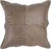 Leather Sandstorm Taupe Pillow