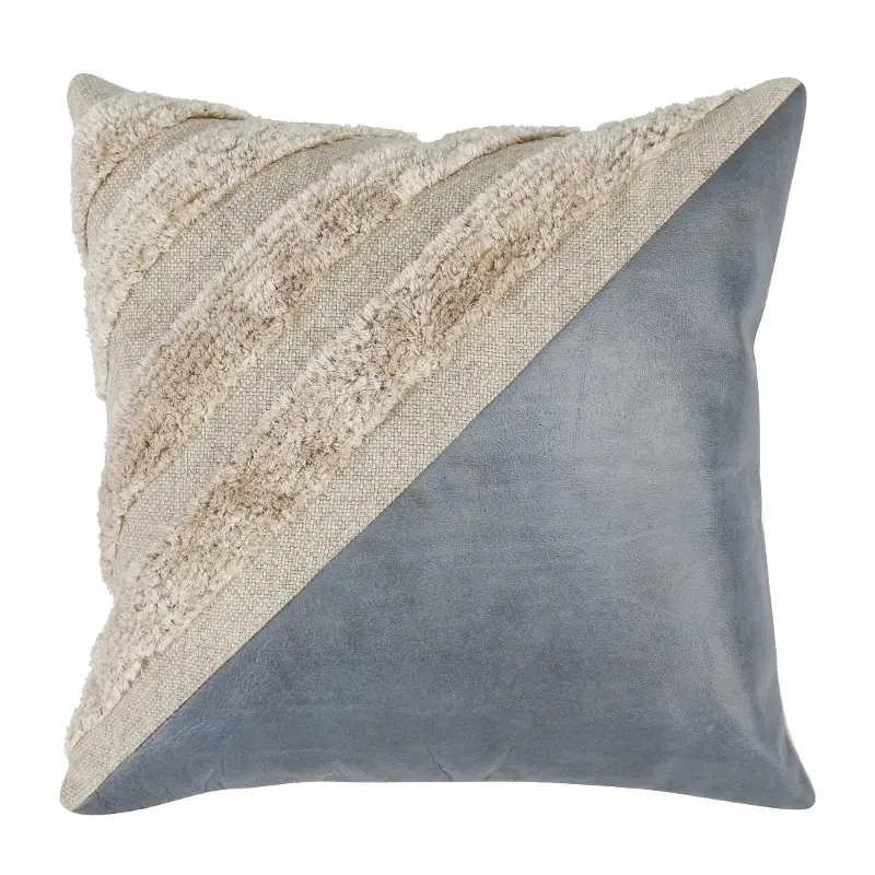 Arona Blue and Cream Accent Pillow