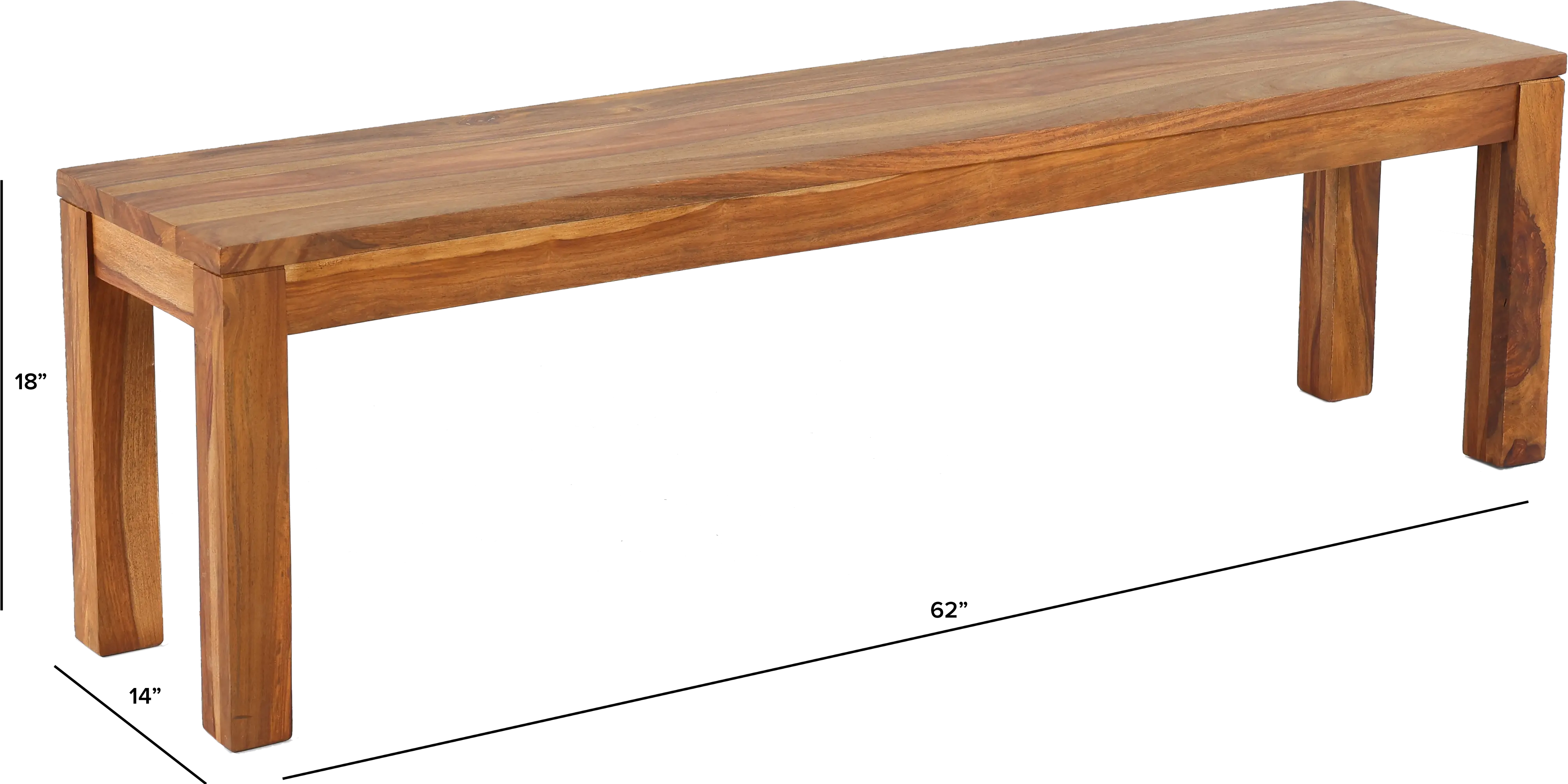 Hidden Haven Natural Dining Bench-3