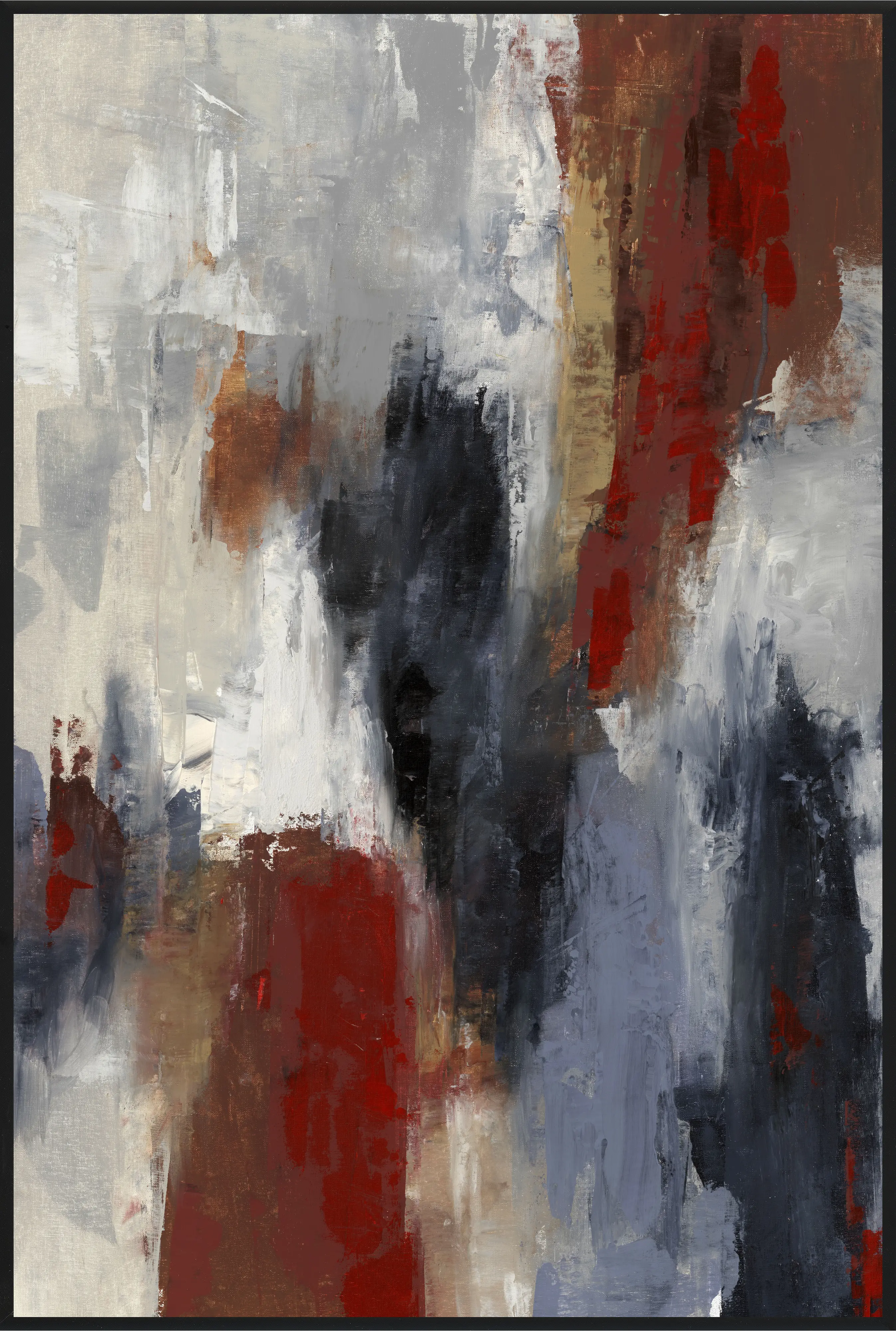 Multicolor Framed Abstract Wall Art-1