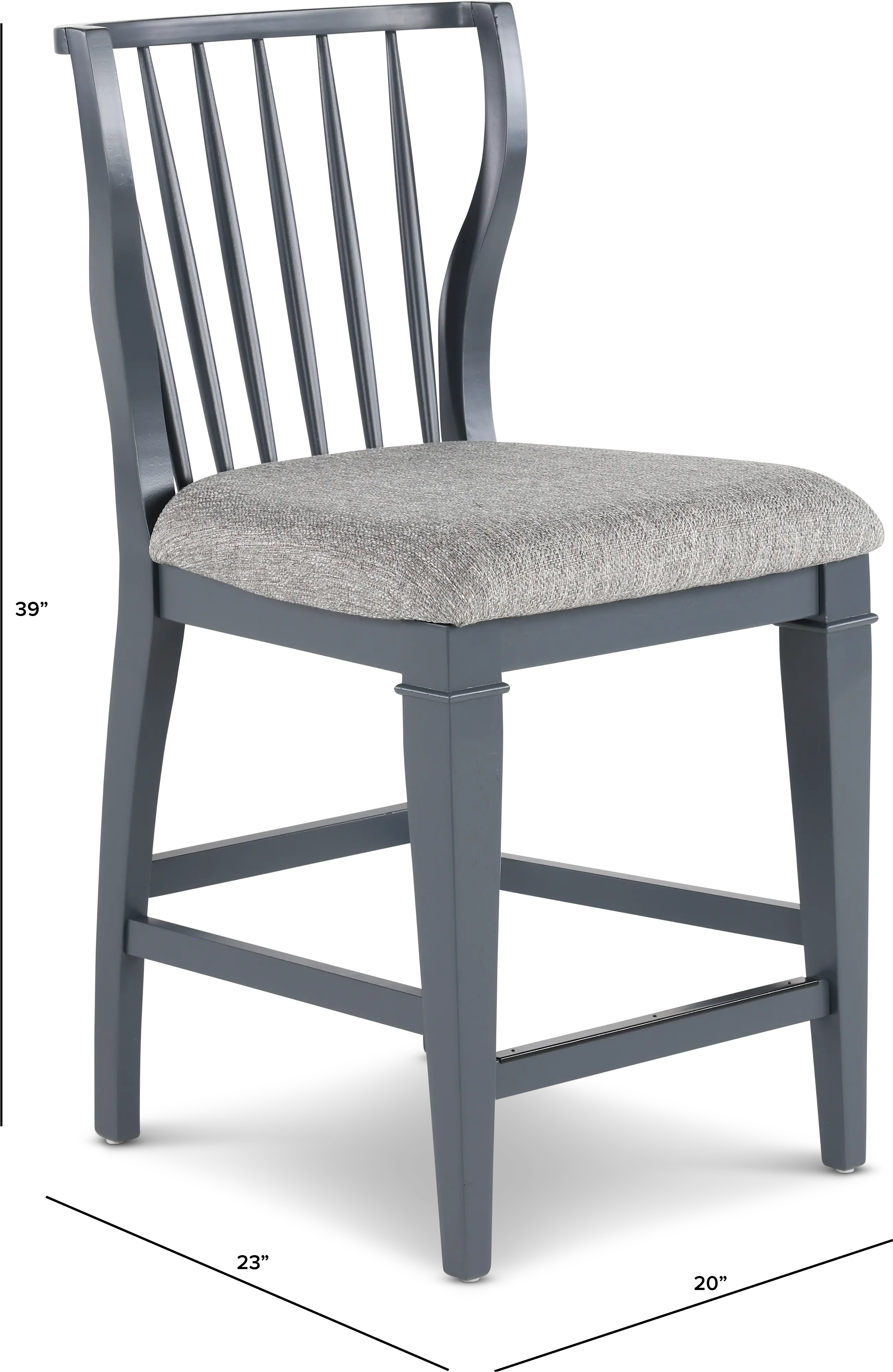 Vista Azul Graphite Gray Counter Height Stool-3