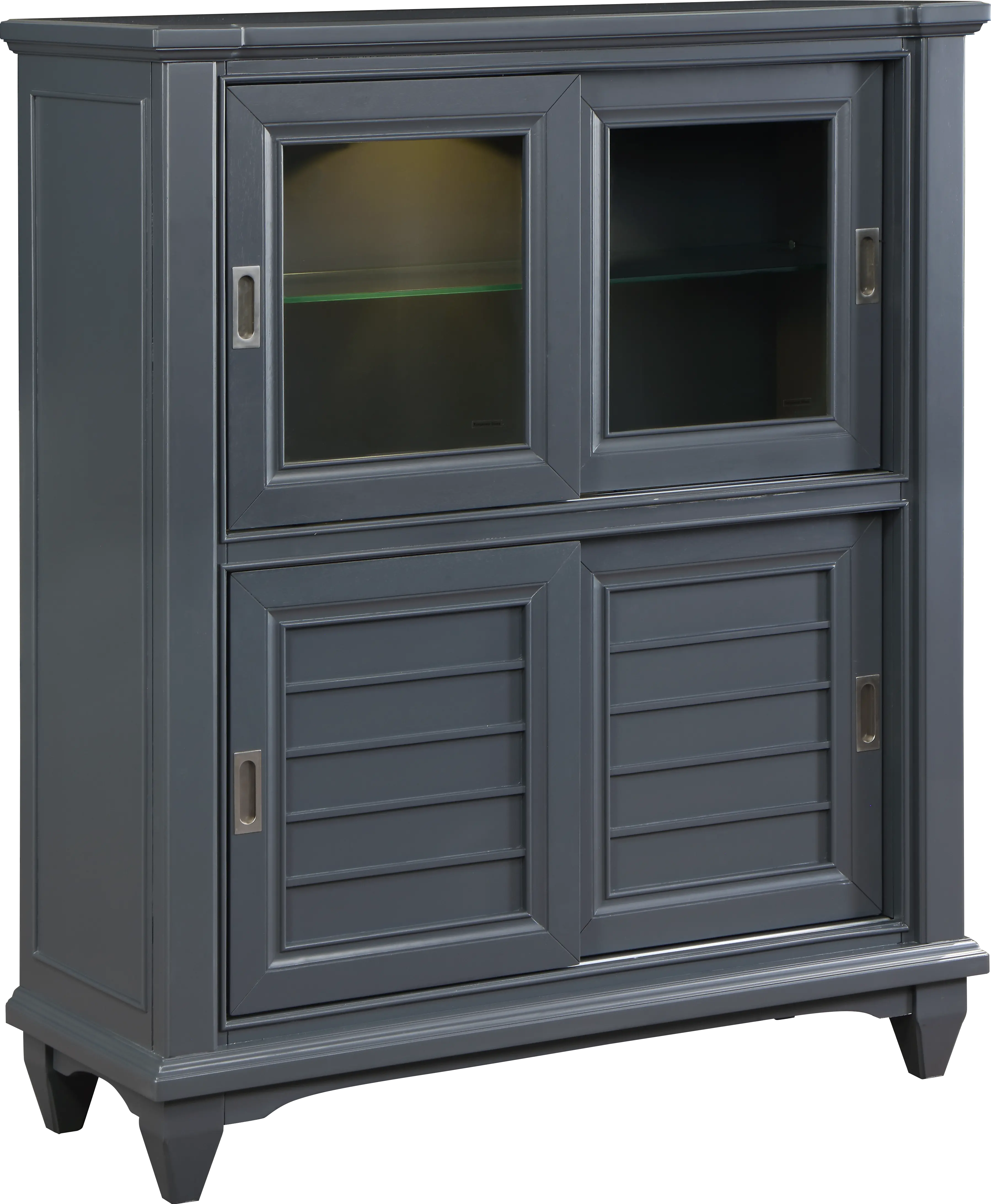 Vista Azul Graphite Gray Curio Cabinet-1