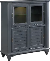Vista Azul Graphite Gray Curio Cabinet