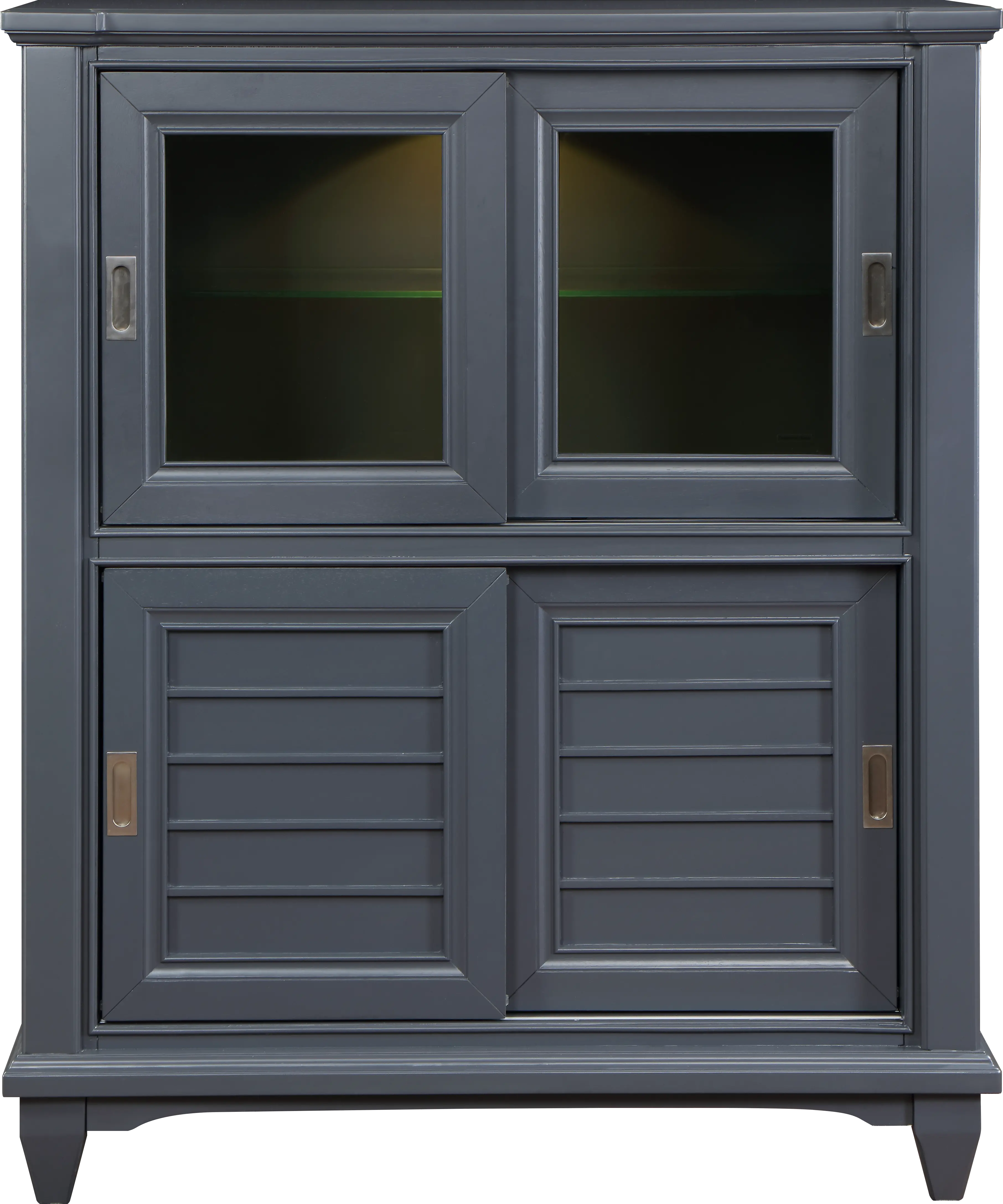 Vista Azul Graphite Gray Curio Cabinet-2