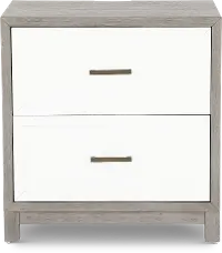 499-BR61 Palmetto Heights White and Gray Nightstand