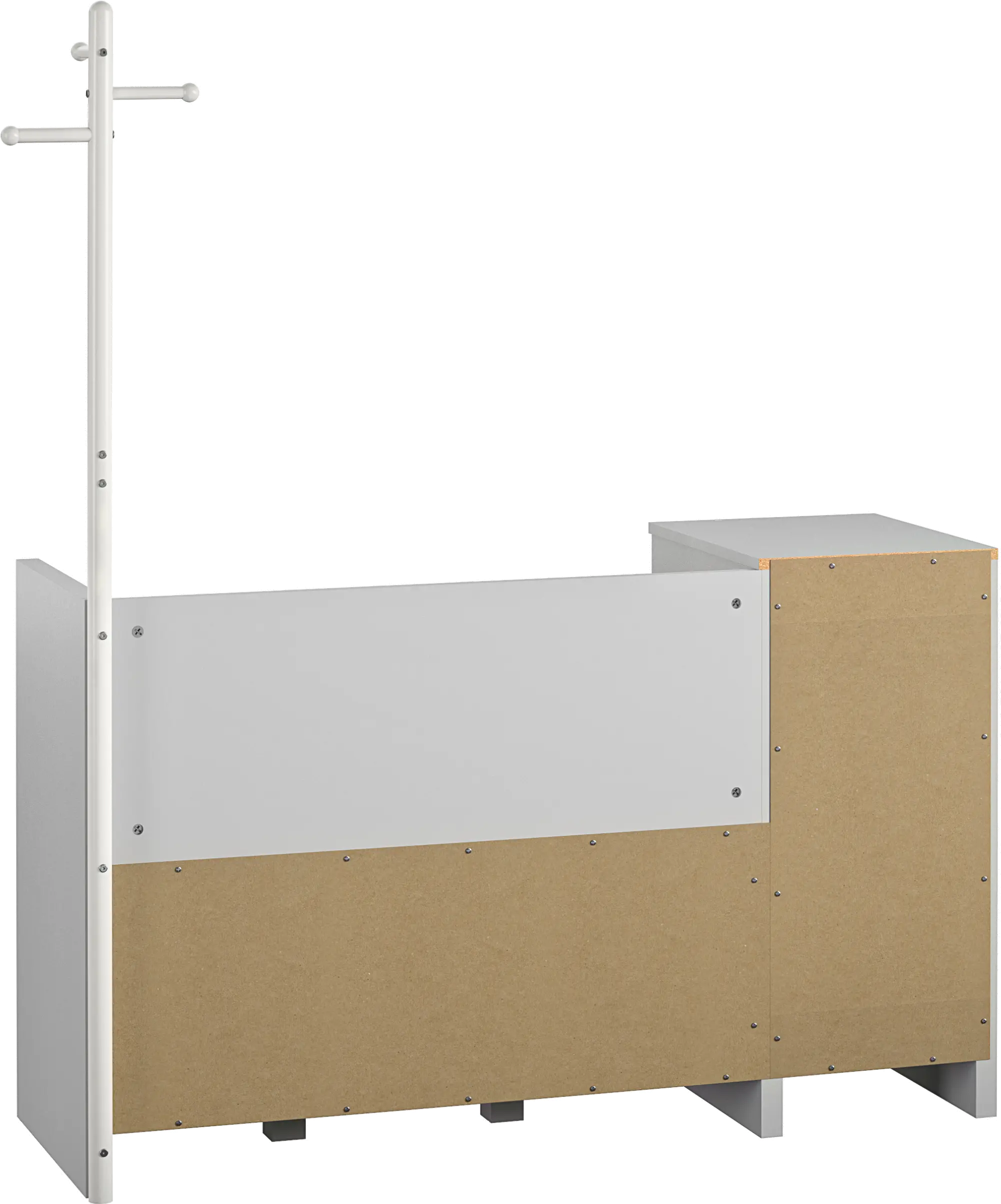 Tyler Kids Dove Gray Storage Bench and Coat Rack-4