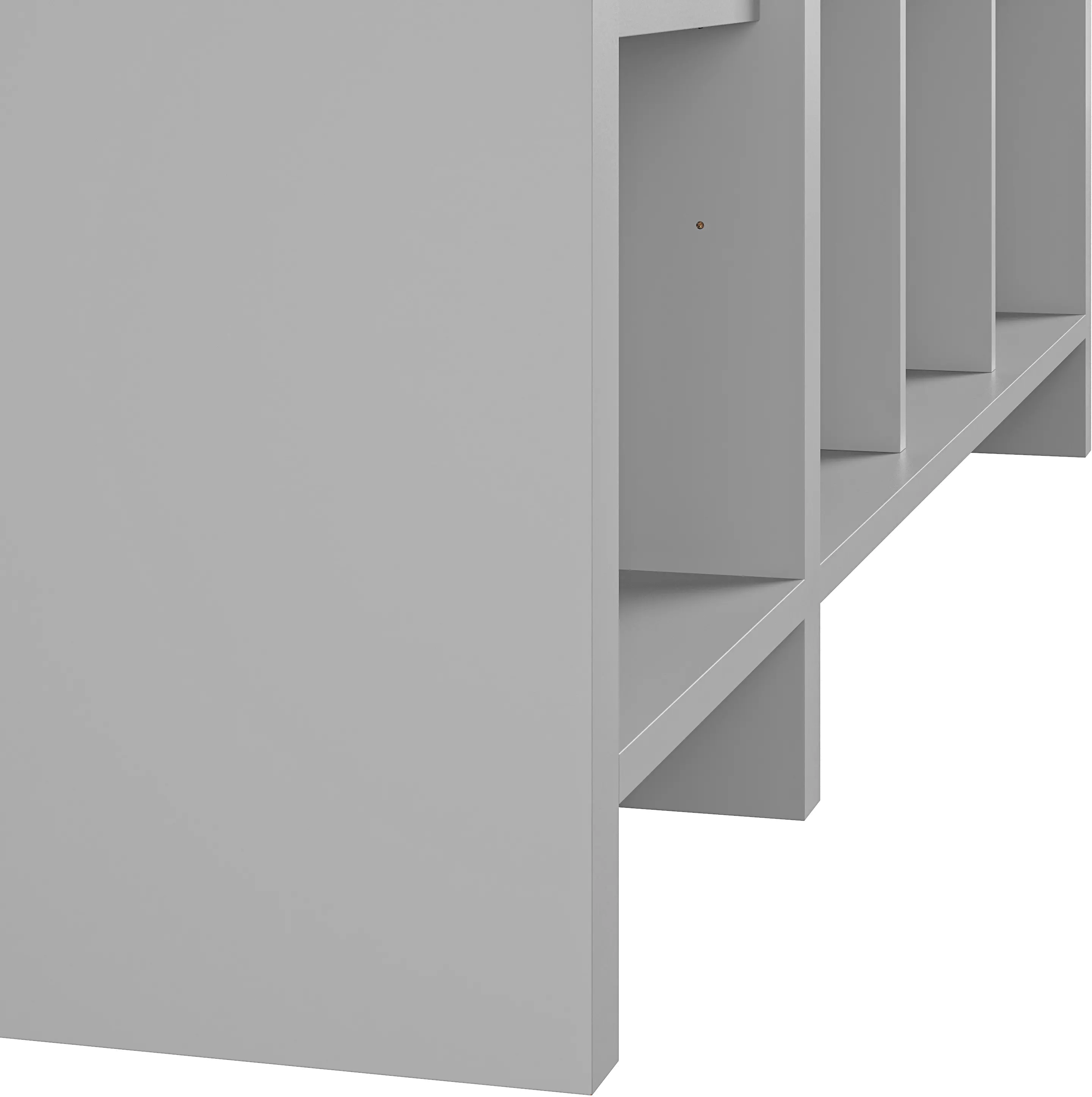 Tyler Kids Dove Gray Storage Bench and Coat Rack-5