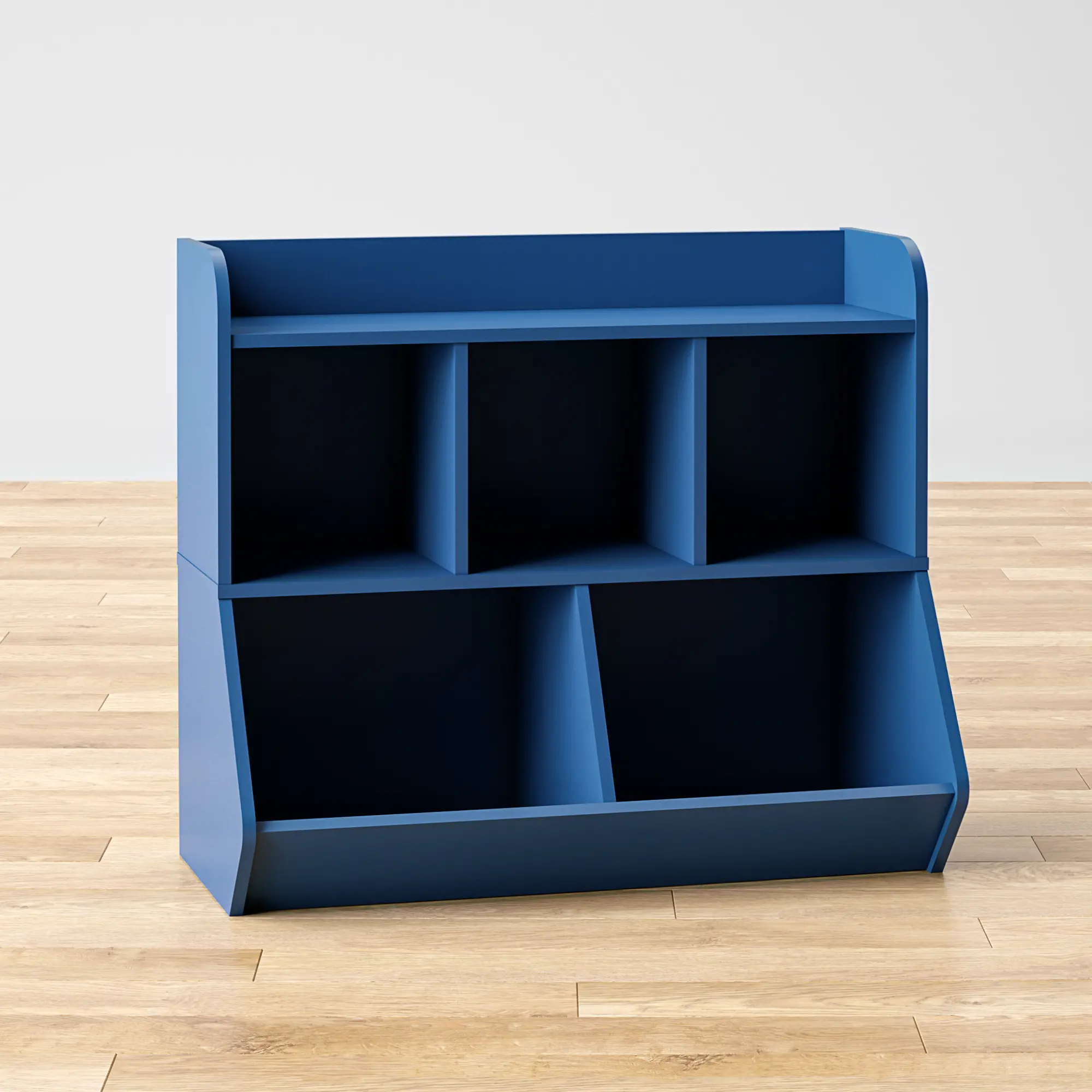 Tyler Transitional Navy Kid's Toy Storage Bookcase-4