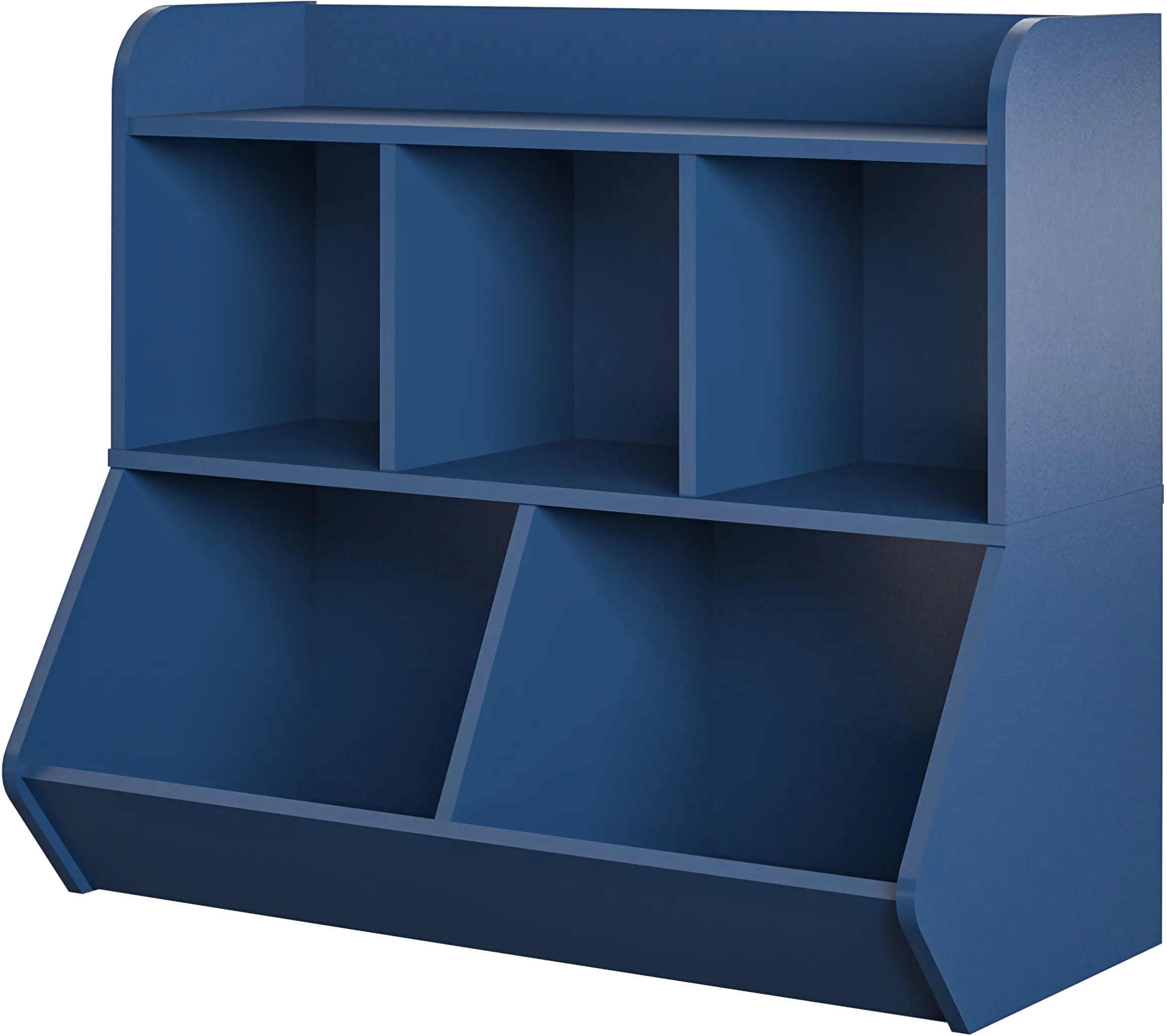 Tyler Transitional Navy Kid's Toy Storage Bookcase-5