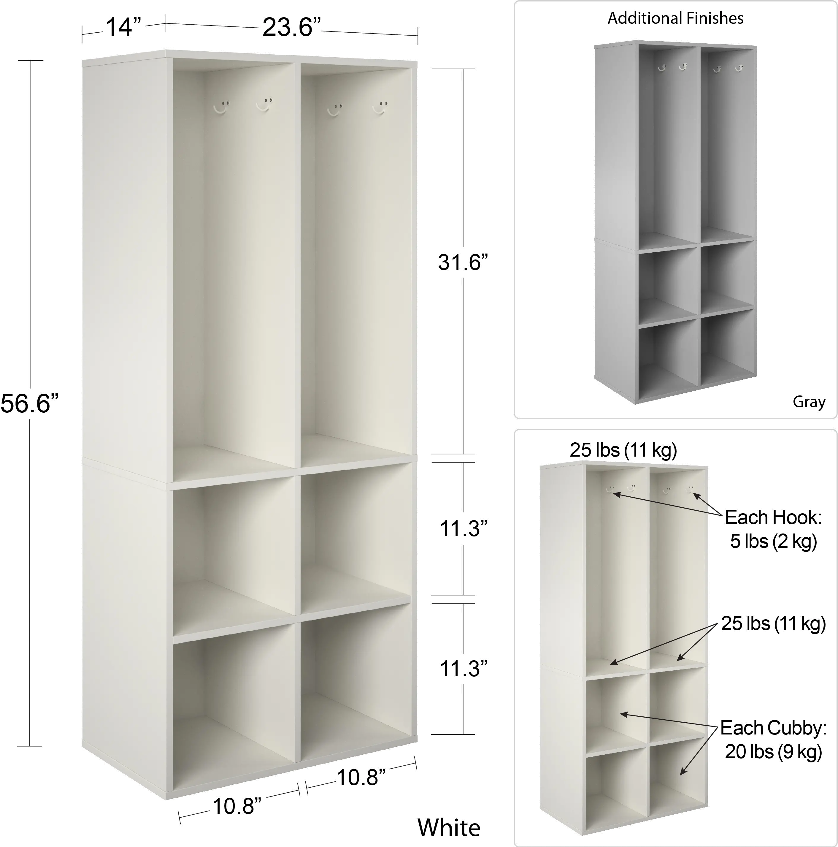 Tyler Transitional Dove Gray Kid's 4-Cube Storage-8