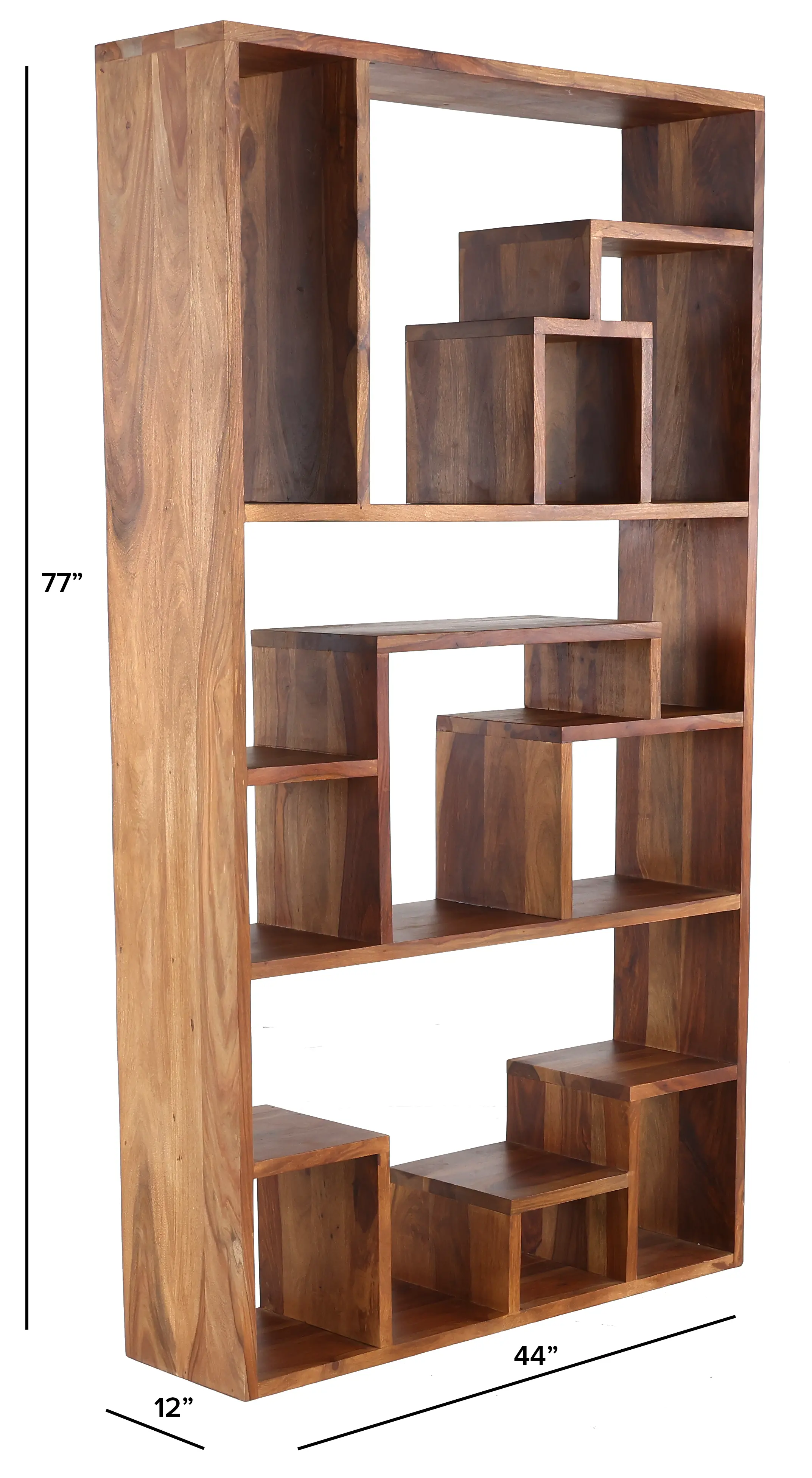 Urban Natural Wood 3 Shelf Bookcase-3