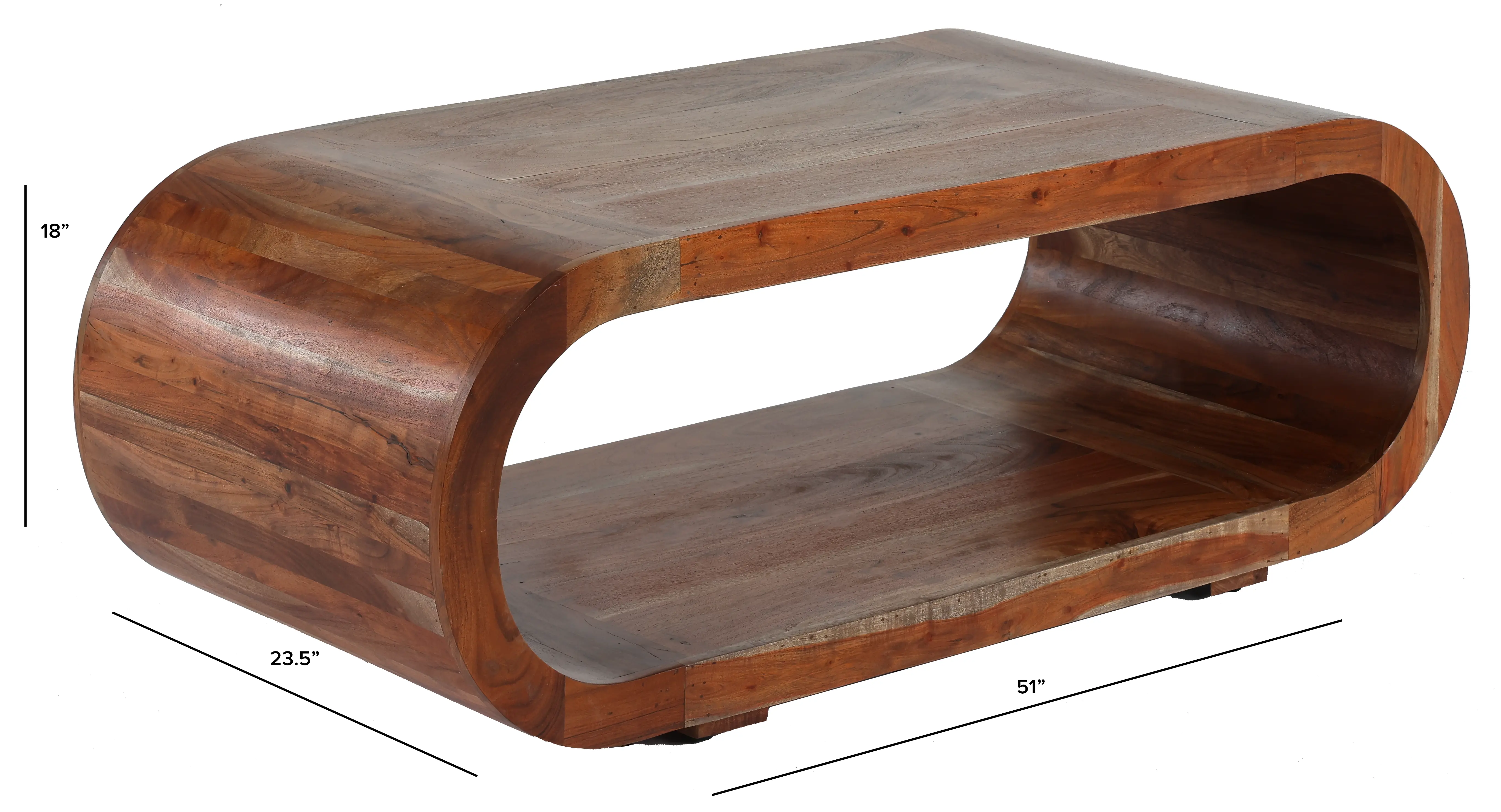 Ellipse Brown Coffee Table-3