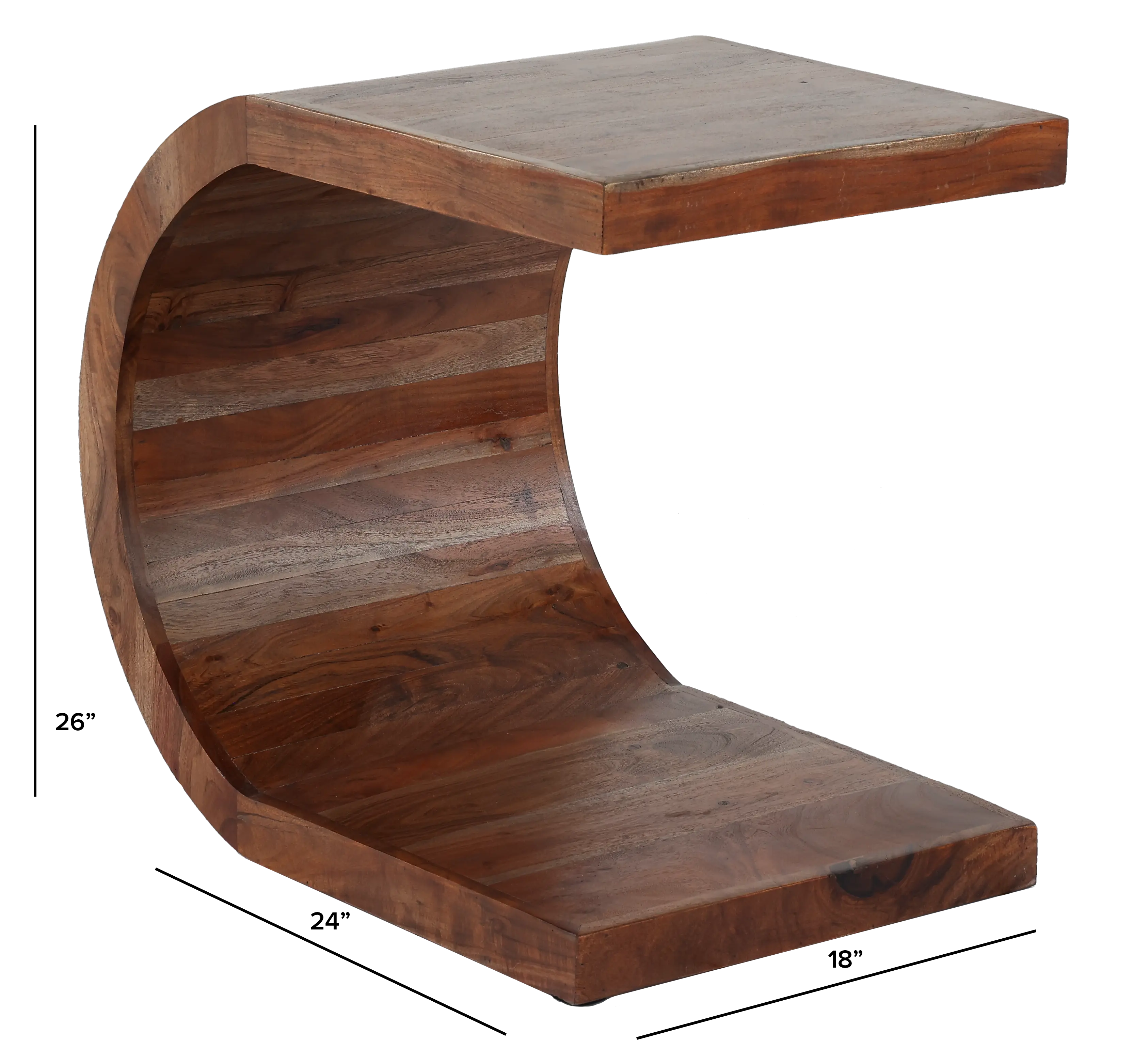 Ellipse Brown End Table-3