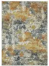 Malibu 2 x 3 Blue and Gold Washable Area Rug