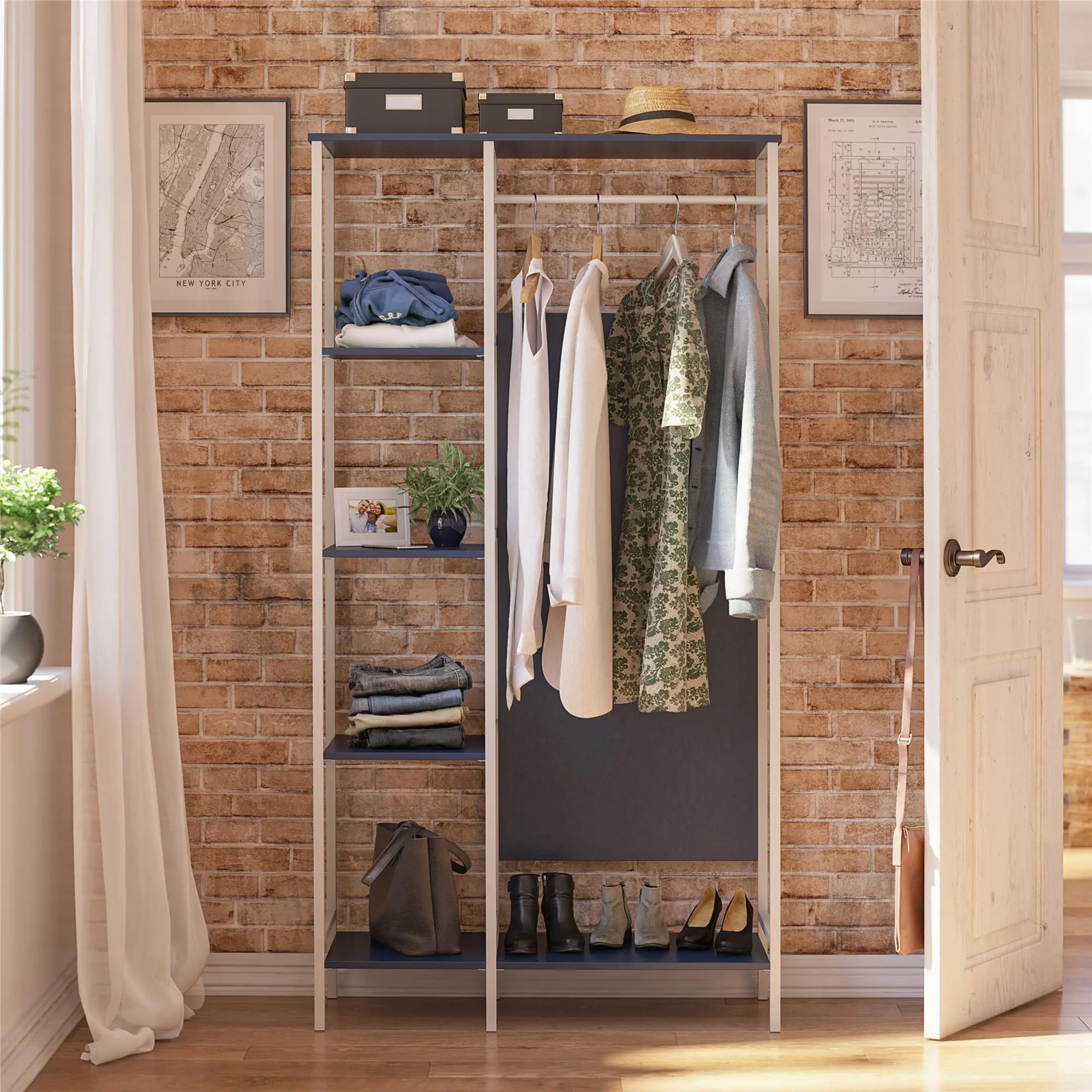 Modine Navy Open Wardrobe-2